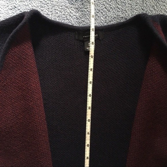 Primark Cardigan. Open Front. Navy & Maroon. NWOT - Picture 15 of 15
